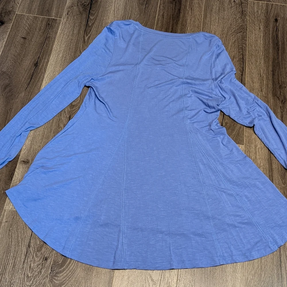 Soft Surroundings Tunnic Shirt Womens Large Blueish Purple Colour. A Line. - Picture 2 of 4